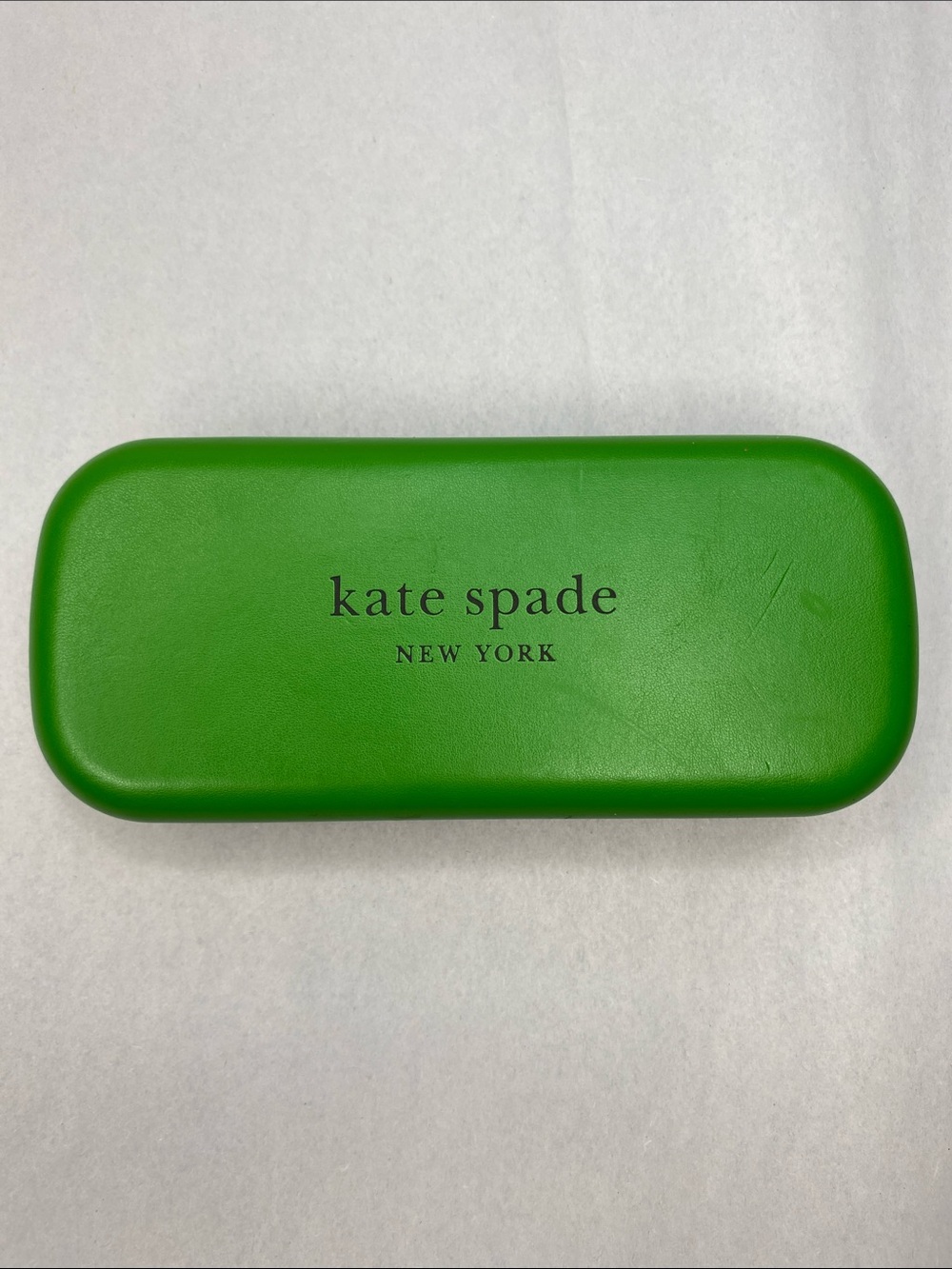 Kate Spade New York Green & Black Hard Clamshell Eyeglass Sunglasses Case